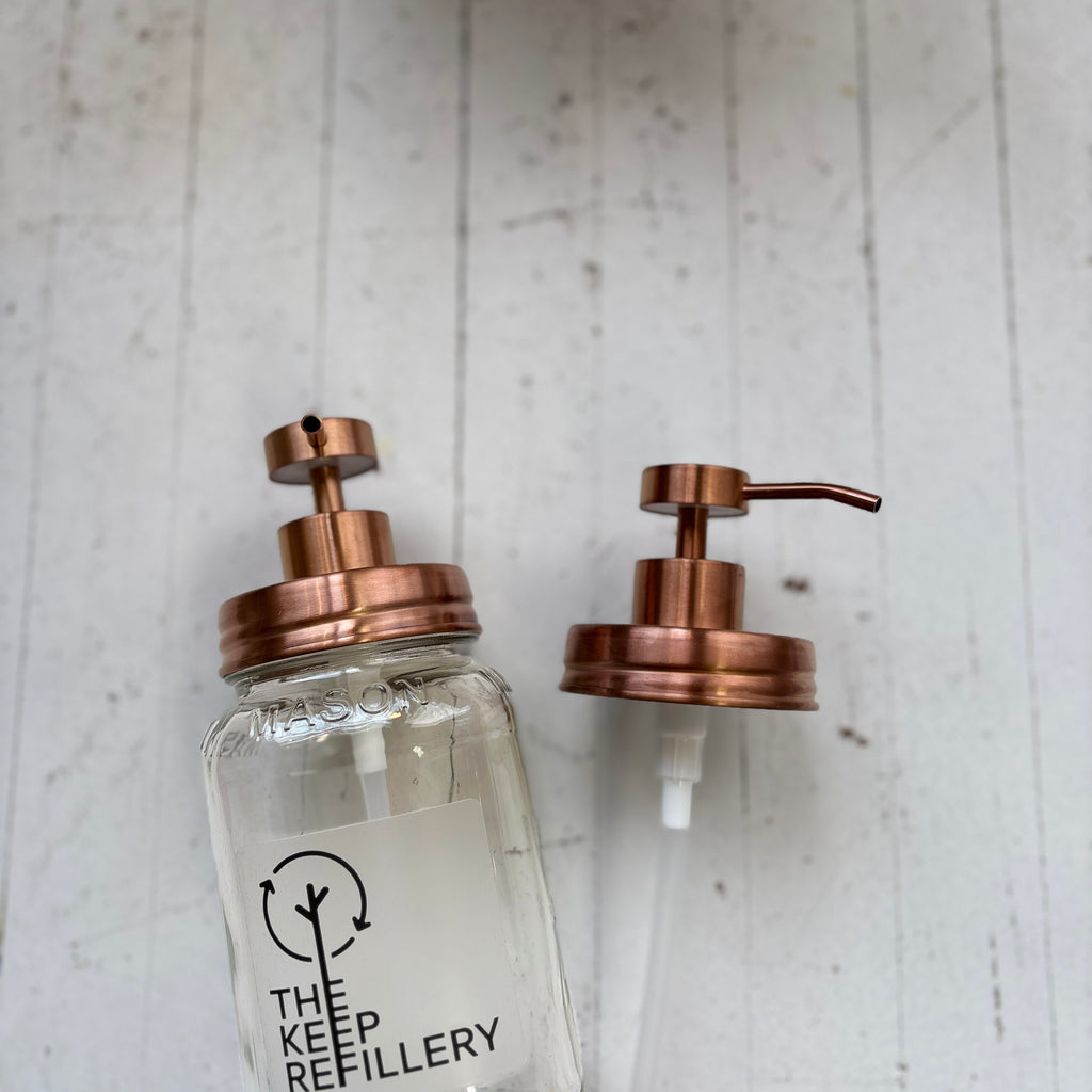 Rose Gold Stainless Pump for Mason Jar