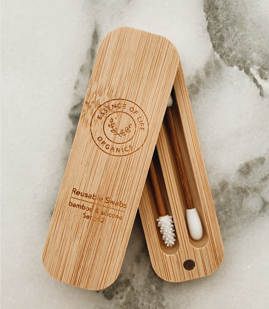 Reusable Silicone and Bamboo Swabs