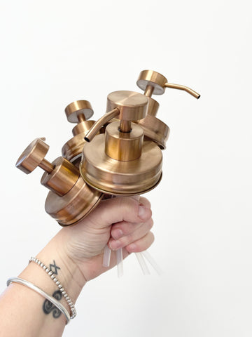 Rose Gold Stainless Pump for Mason Jar